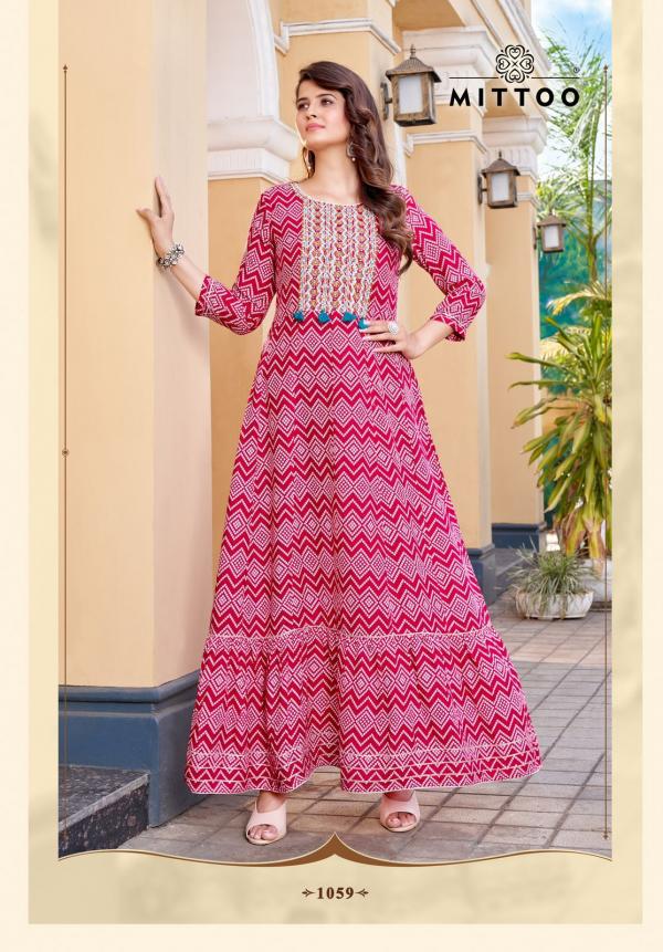 Mittoo Bindi Vol 2 Printed Rayon Designer Long Kurti Collection